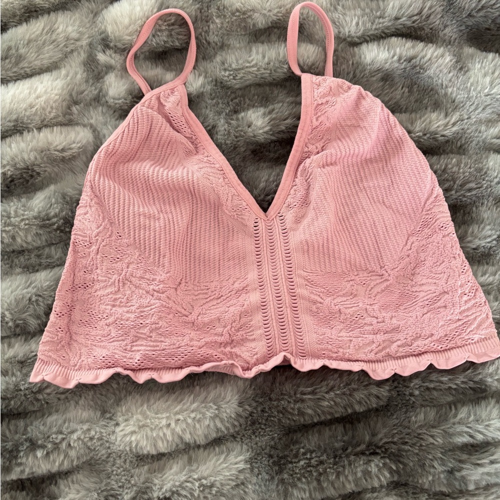 Free People Pink Lace Bralette